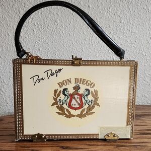 Don Diego Cigar Box Handbag with Black Leather Handle